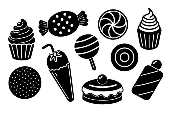 15 Sweet Food Smooth Line Graphics: Creative Uses for Designers, Crafters, and Small Business Owners