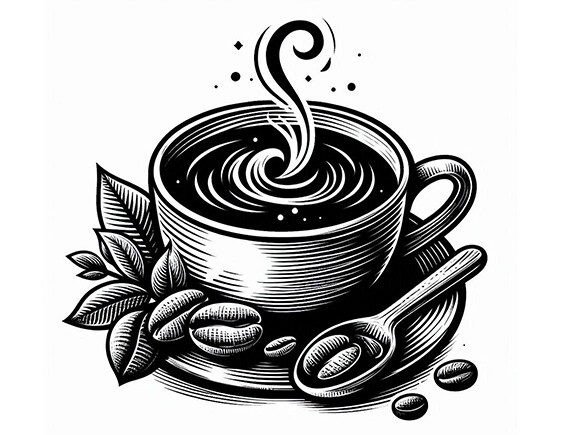 A Cup of Hot Coffee: Versatile Digital Illustrations for Creative Projects
