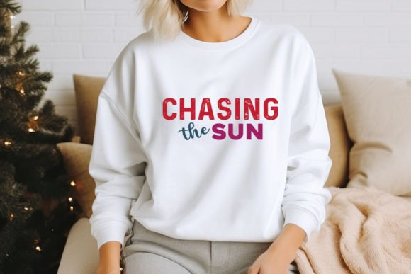 Chasing the Sun SVG: A Retro Design for Versatile Apparel and Product Printing