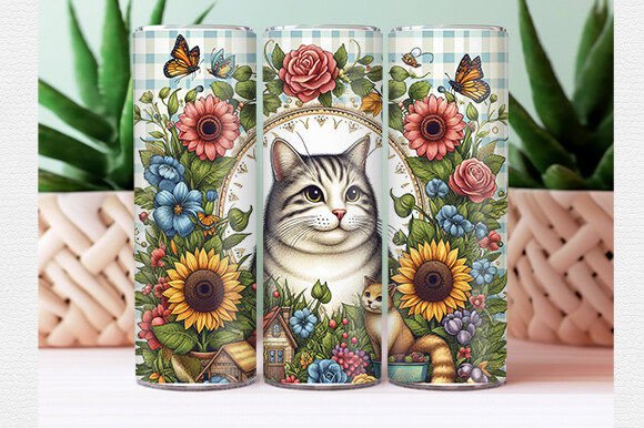 Cute Cat Tumbler Wrap: A Smart Digital Resource for Personalized Projects