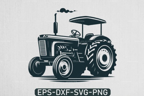 Farm Tractor Silhouette SVG for Creative Projects