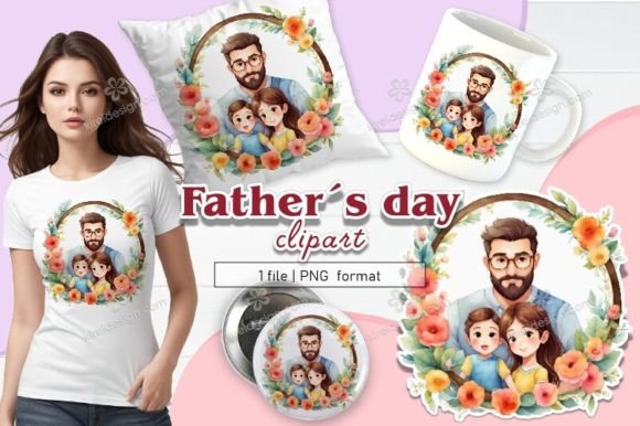 Father´s Day Clipart. Sublimation 29: A Versatile Digital Resource for Creative Projects
