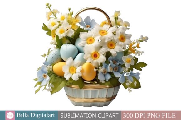 Free Easter Egg Basket Sublimation Clipart: A Versatile Digital Design for Creative Projects