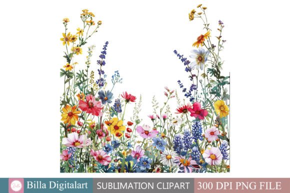Free Wild Flowers Floral Border Clipart: Evaluating a Versatile Design Asset