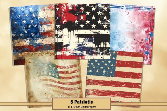 Grunge American Flags Patriotic Pages 22 β Crafting with Vintage Patriotic Charm