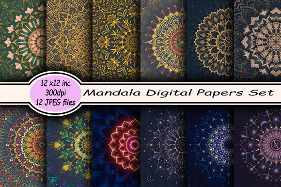 How Mandala Digital Papers Set-9 Streamlines Design and Craft Projects