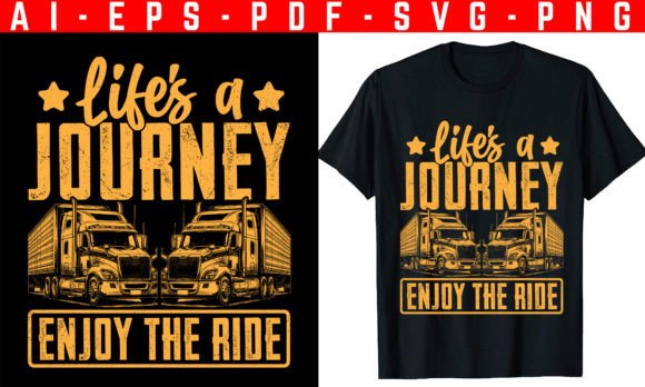 Life's a Journey, Enjoy the Ride: How a Digital T-Shirt Design Bundle Empowers Your Print-on-Demand Business