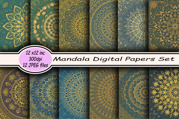 Mandala Digital Papers Set-7: Elevate Your Creative Projects with Precision and Style