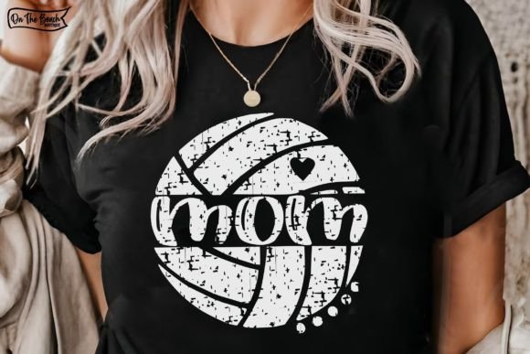 Mom Volleyball SVG Grunge Volleyball SVG Designs for Creative Crafting