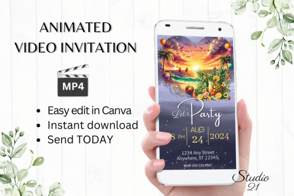 Smartphone Beach Party Invitation: Create Stunning Animated Evites in Minutes