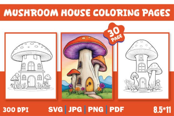 Summer Coloring Pages Mushroom House: A Creative Escape for Adults Seeking Calm and Focus