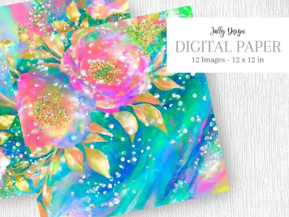 The Art and Application of Colorful Alcohol Ink Floral Illustrations in Modern Creative Work