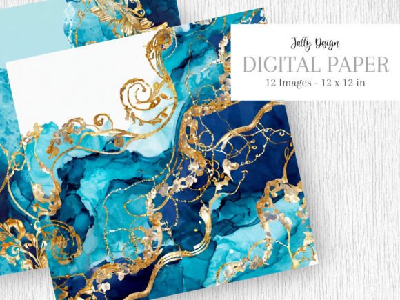 The Opulent Renaissance: How Luxury Blue Alcohol Ink in Baroque Style is Redefining Digital Design